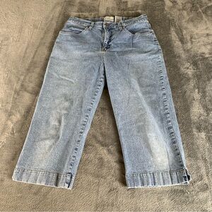 FDJ Peggy Cropped Jeans Size 10‎ P Blue Light Wash Capri Casual Retro,